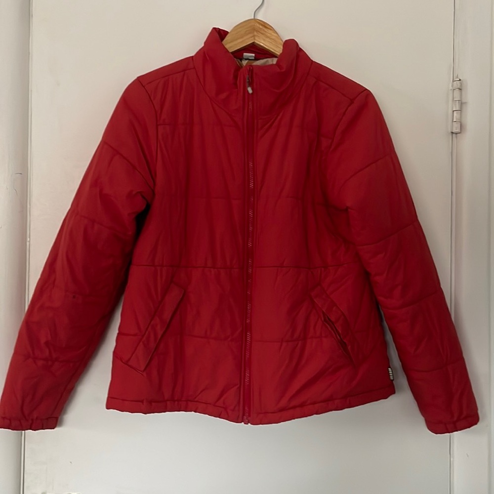Red REI puffer zip front